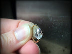 Captive Bead Ring CBR made with CLEAR Swarovski Drop Crystal - 16 ga Hoop - 14k Gold or Platinum