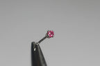 Ruby 2mm Nose Stud - AA-Grade - Gold or Platinum - Nose, Helix, Tragus, Lobe or Cartilage