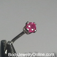Nose Stud - Real Ruby 2mm AA-Grade Genuine Natural Red Ruby Facetted Stone Sterling Silver, Solid Gold, Gold Fill, Helix, Tragus, Cartilage