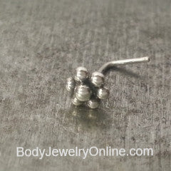 Nose Stud Flower Daisy Sterling Silver - Cartilage, Earring, Helix, Tragus