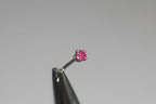 Ruby 2mm Nose Stud - AA-Grade - Gold or Platinum - Nose, Helix, Tragus, Lobe or Cartilage