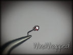 Garnet 2mm Nose Stud - AA-Grade - Gold or Platinum - Nose, Helix, Tragus, Lobe or Cartilage
