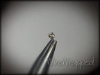 Smoky Quartz 2mm Nose Stud - AA-Grade - Gold or Platinum - Nose, Helix, Tragus, Lobe or Cartilage