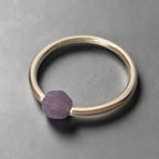 Captive Bead Ring CBR made with 4mm LAVENDER OPAL Swarovski Crystal - 16 ga Hoop - 14k Gold or Platinum