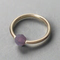 Captive Bead Ring made with 4mm LAVENDER OPAL Swarovski Crystal - 14 ga Hoop - 14k Gold (Y, W, or R), Sterling Silver, or Platinum
