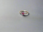 Captive Bead Ring CBR made with 4mm Hot PURPLE AB Swarovski Crystal - 14 ga Hoop - 14k Gold or Platinum