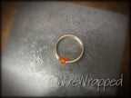 Captive Bead Ring CBR w/ Swarovski OMBRE FIRE Crystal 4mm - 16 ga Hoop - 14k Gold or Platinum