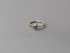 Captive Bead Ring CBR w/ Swarovski Crystal 4mm IRIDESCENT Purple LAVENDER - 16 ga Hoop - 14k Gold or Platinum