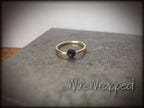 Captive Bead Ring CBR w/ Swarovski Crystal 4mm BLACK MIDNIGHT - 16 ga Hoop - 14k Gold or Platinum