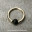 Onyx Matte Captive Bead Ring - 16 ga Hoop - 14k Gold (Y, W, or R), Sterling Silver, or Platinum