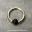 Onyx Matte Captive Bead Ring CBR - 16 ga Hoop - 14k Gold or Platinum