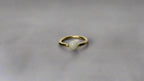 White Agate Captive Bead Ring - 14 ga Hoop - 14k Gold (Y, W, or R), Sterling Silver, or Platinum