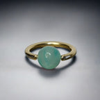 4mm Amazonite Captive Bead Ring CBR - 14 ga Hoop - 14k Gold or Platinum