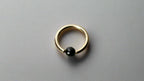 Spinel Faceted Captive Bead Ring - 14 ga Hoop - 14k Gold (Y, W, or R), Sterling Silver, or Platinum