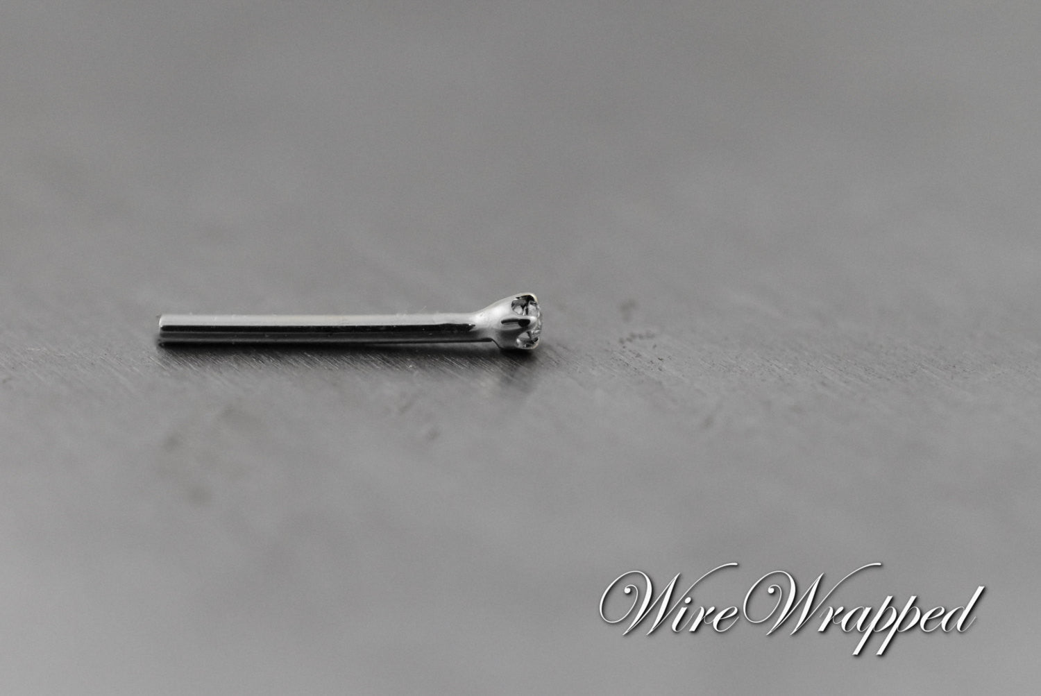 Genuine DIAMOND Nose Stud 1.3mm VS G-H Post w/ 14k Solid Yellow / White Gold / Sterling Silver / Platinum - Helix Tragus Lobe Lip Cartilage