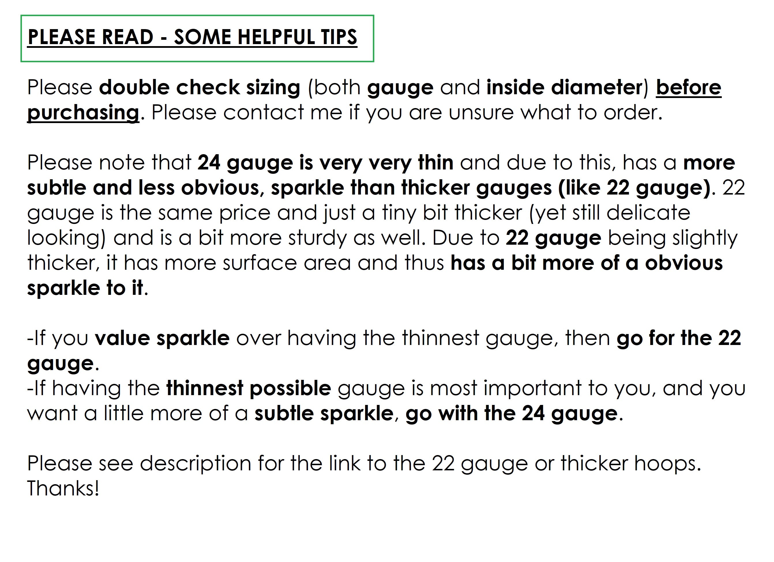 24 gauge Sparkly Diamond Cut Seamless Ring Hoop - 14k, 18k, 22k, 24k Gold (Yellow, White or Rose), Sterling Silver or Platinum