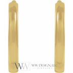 Hoop Huggie Sleeper Earrings - 14K Gold (Y, R OR W), Platinum, or Sterling Silver - wwdesignjewelers.com