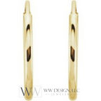 Hoop Endless Huggie Sleeper Earrings 12mm - 14K Gold (Y, R or W) - wwdesignjewelers.com