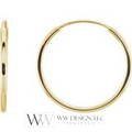 Hoop Endless Huggie Sleeper Earrings 15mm - 14K Gold (Y, R or W) - wwdesignjewelers.com